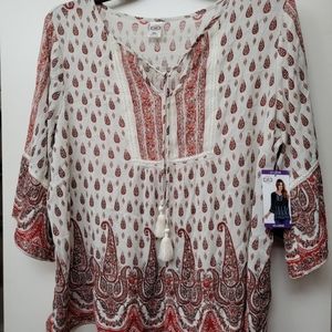 Bohemian print top